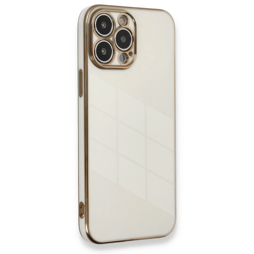 İphone 13 Pro Max Kılıf Volet Silikon - Beyaz