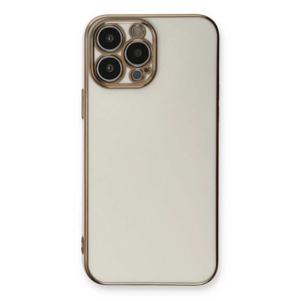 İphone 13 Pro Max Kılıf Volet Silikon - Beyaz