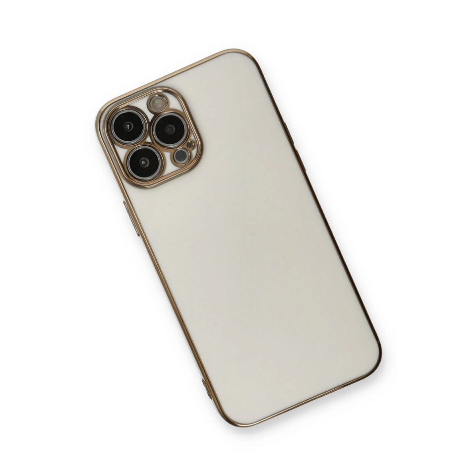 İphone 13 Pro Max Kılıf Volet Silikon - Beyaz