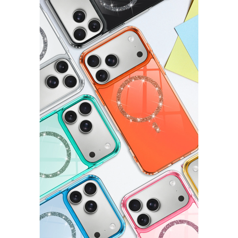 İphone 17 Pro Live Diamond Magsafe Kapak - Mavi
