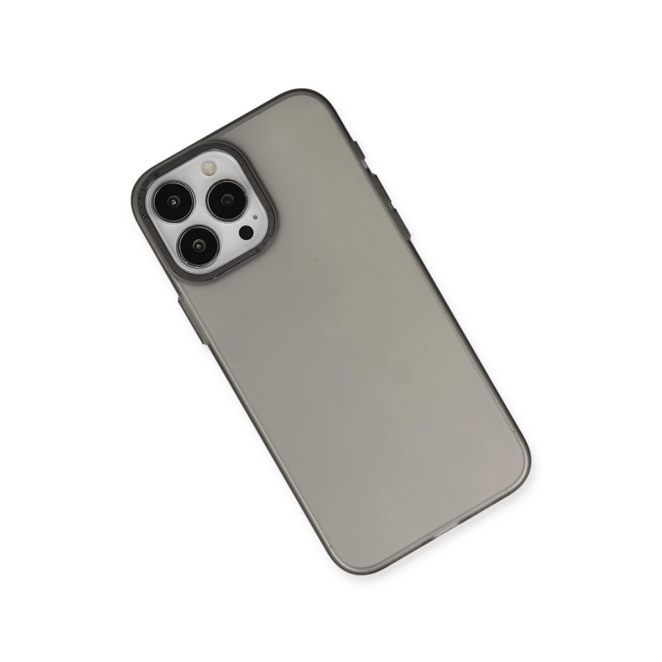 İphone 15 Pro Max Kılıf Modos Metal Kapak - Siyah