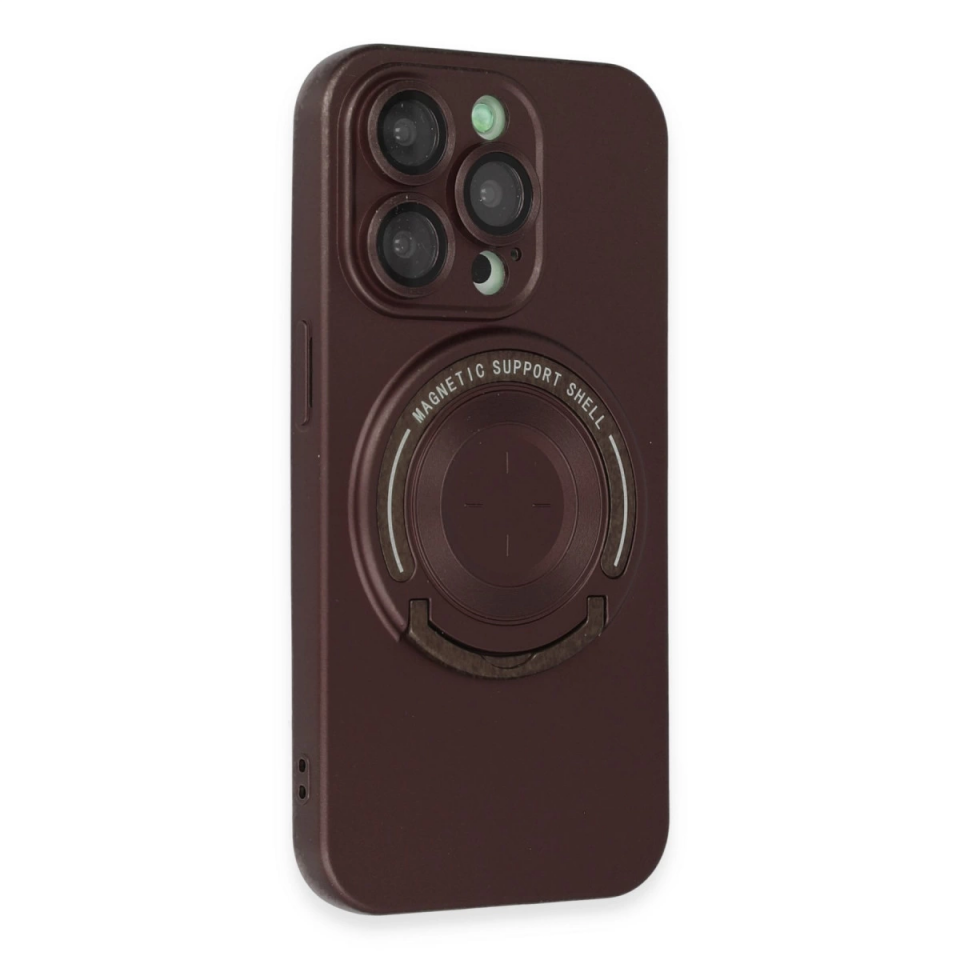 İphone 13 Pro Kılıf Lukka Magneticsafe Kapak - Kahverengi