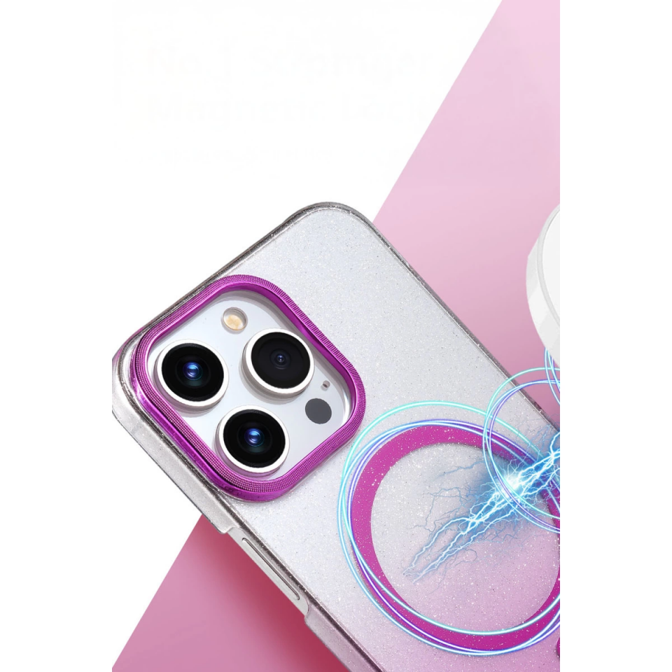 İphone 14 Pro Max Glossy Magsafe Kapak - Siyah