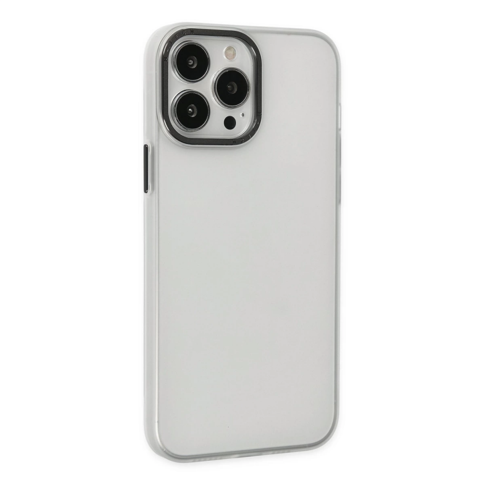 İphone 13 Pro Max Kılıf Modos Metal Kapak - Şeffaf