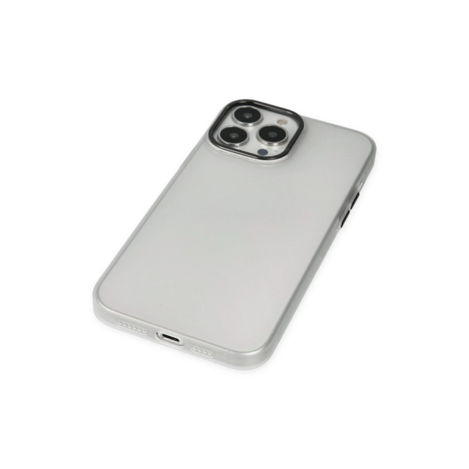 İphone 13 Pro Max Kılıf Modos Metal Kapak - Şeffaf