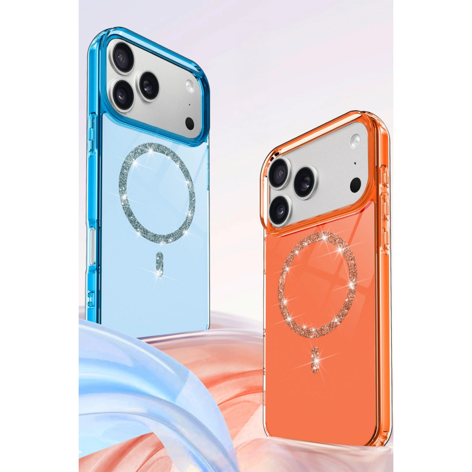 İphone 17 Pro Max Live Diamond Magsafe Kapak - Mavi
