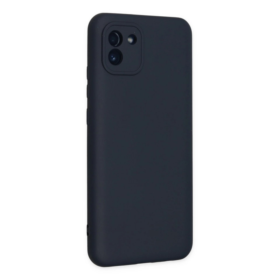 Samsung Galaxy A03 Kılıf Nano İçi Kadife Silikon - Lacivert