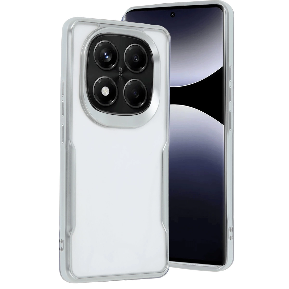 Xiaomi Redmi Note 14 Pro Plus Kılıf Boyi Silikon Kapak - Gümüş