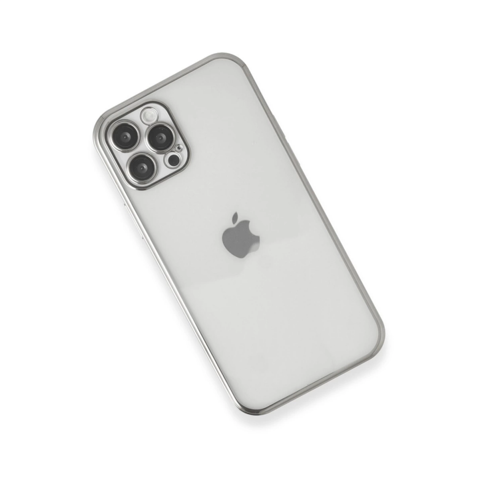 İphone 12 Pro Max Kılıf Razer Lensli Silikon - Gümüş