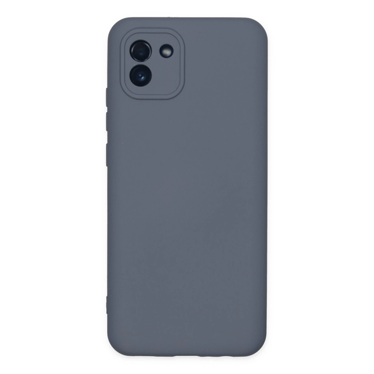 Samsung Galaxy A03 Kılıf Nano İçi Kadife Silikon - Gri
