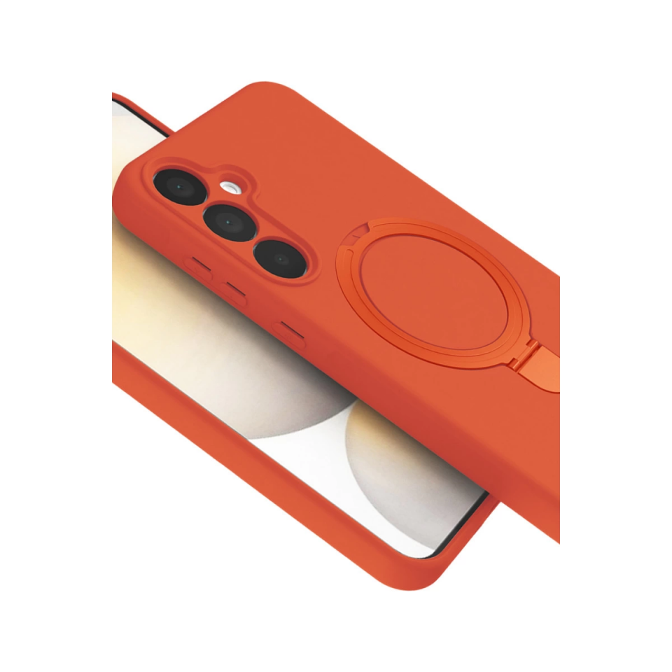 Samsung Galaxy A15 4g Regal Magsafe Standlı Kapak - Turuncu