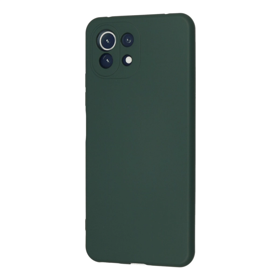 Xiaomi Mi 11 Lite Kılıf Nano İçi Kadife Silikon - Koyu Yeşil