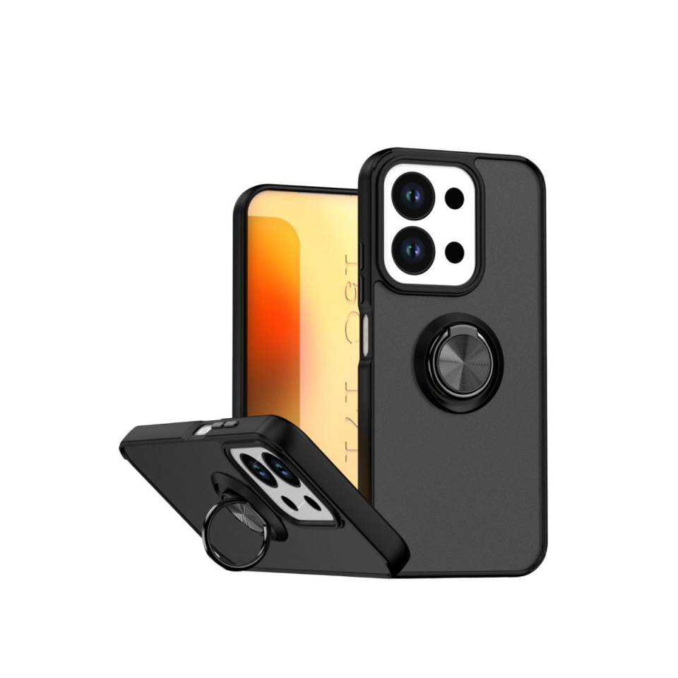 Xiaomi Redmi 15c 4g Montreal Yüzüklü Silikon Kapak - Siyah
