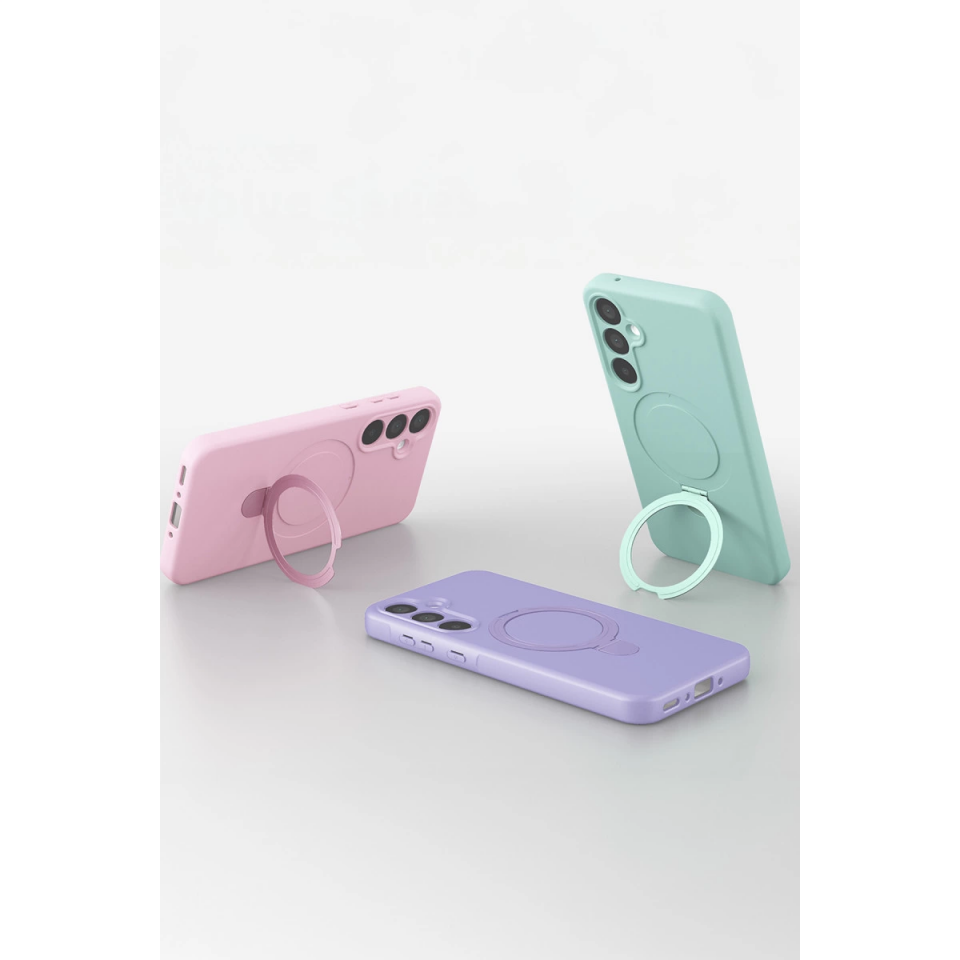 Samsung Galaxy A25 5g Regal Magsafe Standlı Kapak - Turuncu