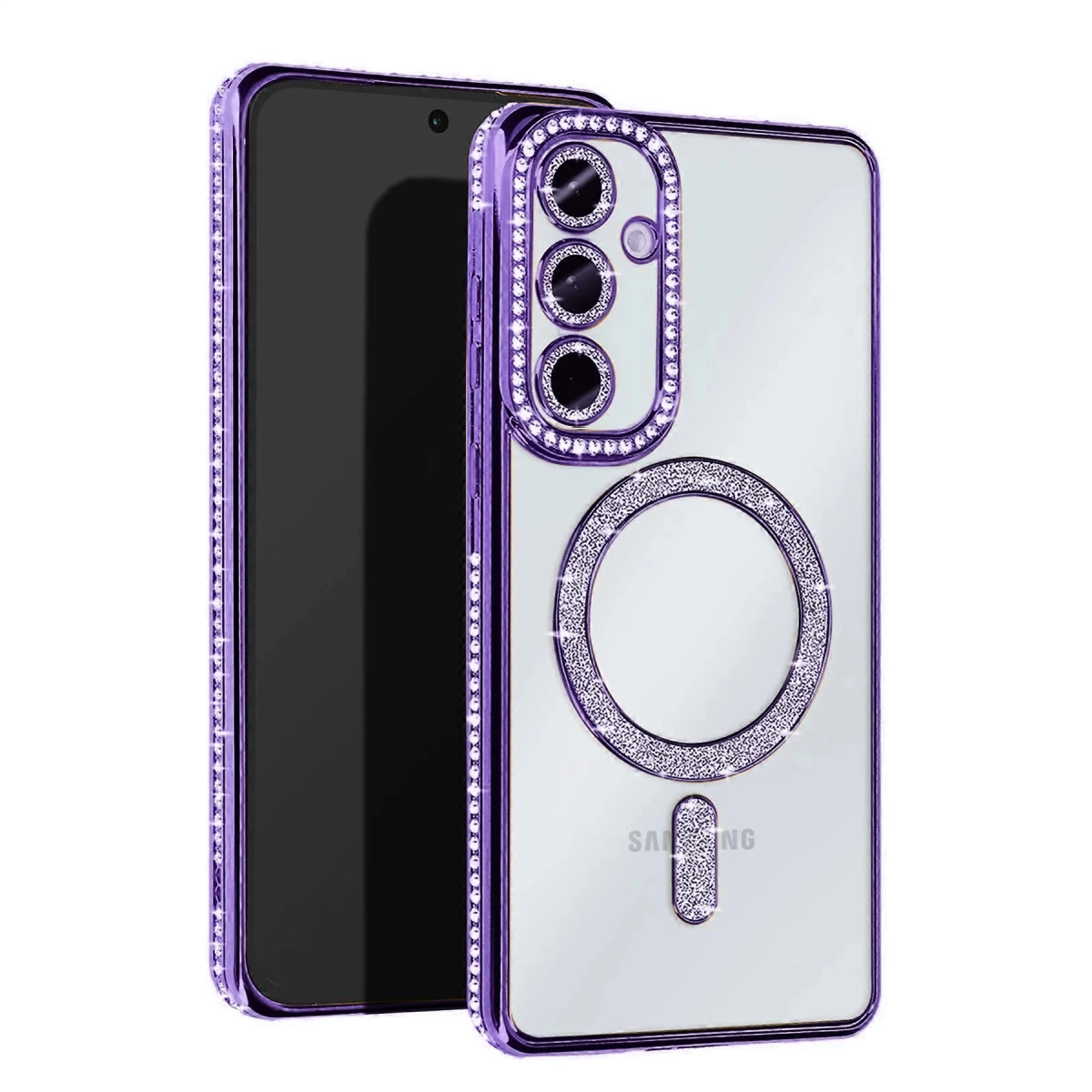 Samsung Galaxy S25 Edge Joke Simli Magneticsafe Kılıf - Derin Mor