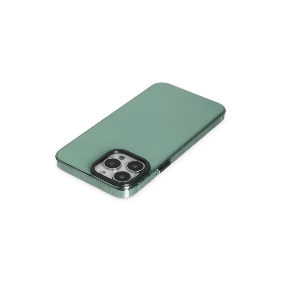 İphone 14 Pro Kılıf Anka Pc Sert Metal Kapak - Yeşil