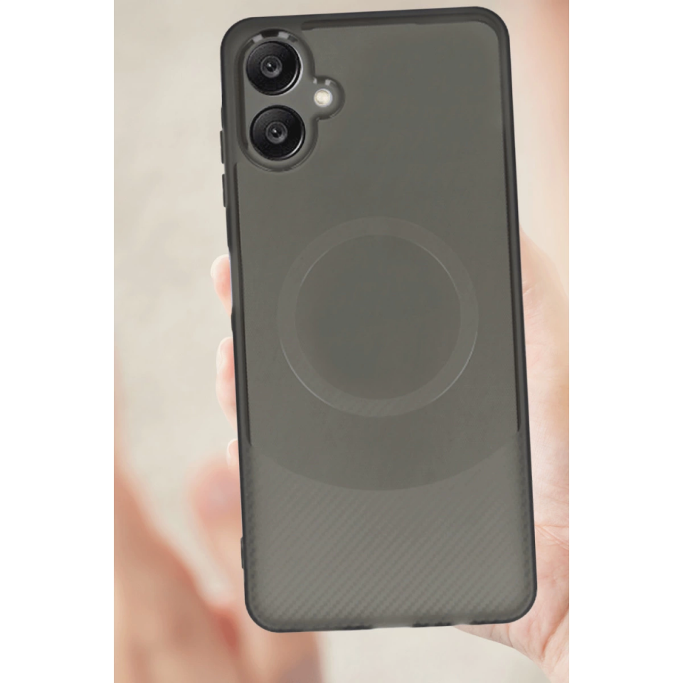 Samsung A06 Kılıf Maya Karbon Kapak - Gri