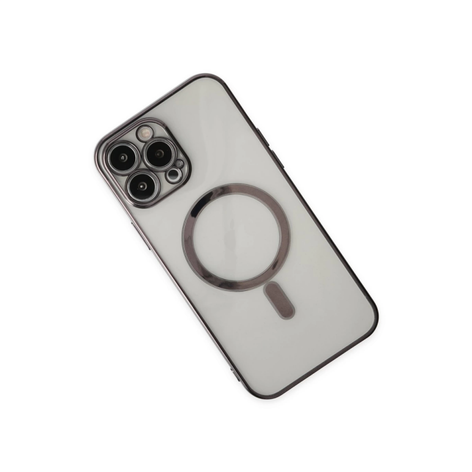 İphone 14 Pro Kılıf Magneticsafe Lazer Silikon - Siyah