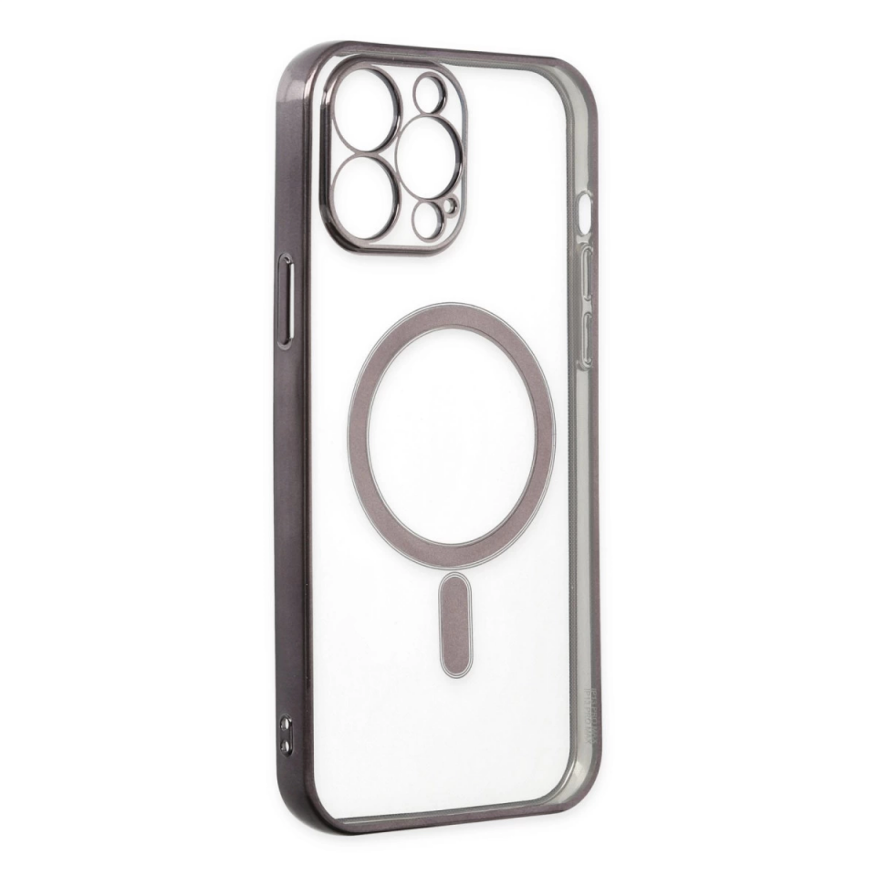 İphone 14 Pro Kılıf Magneticsafe Lazer Silikon - Siyah