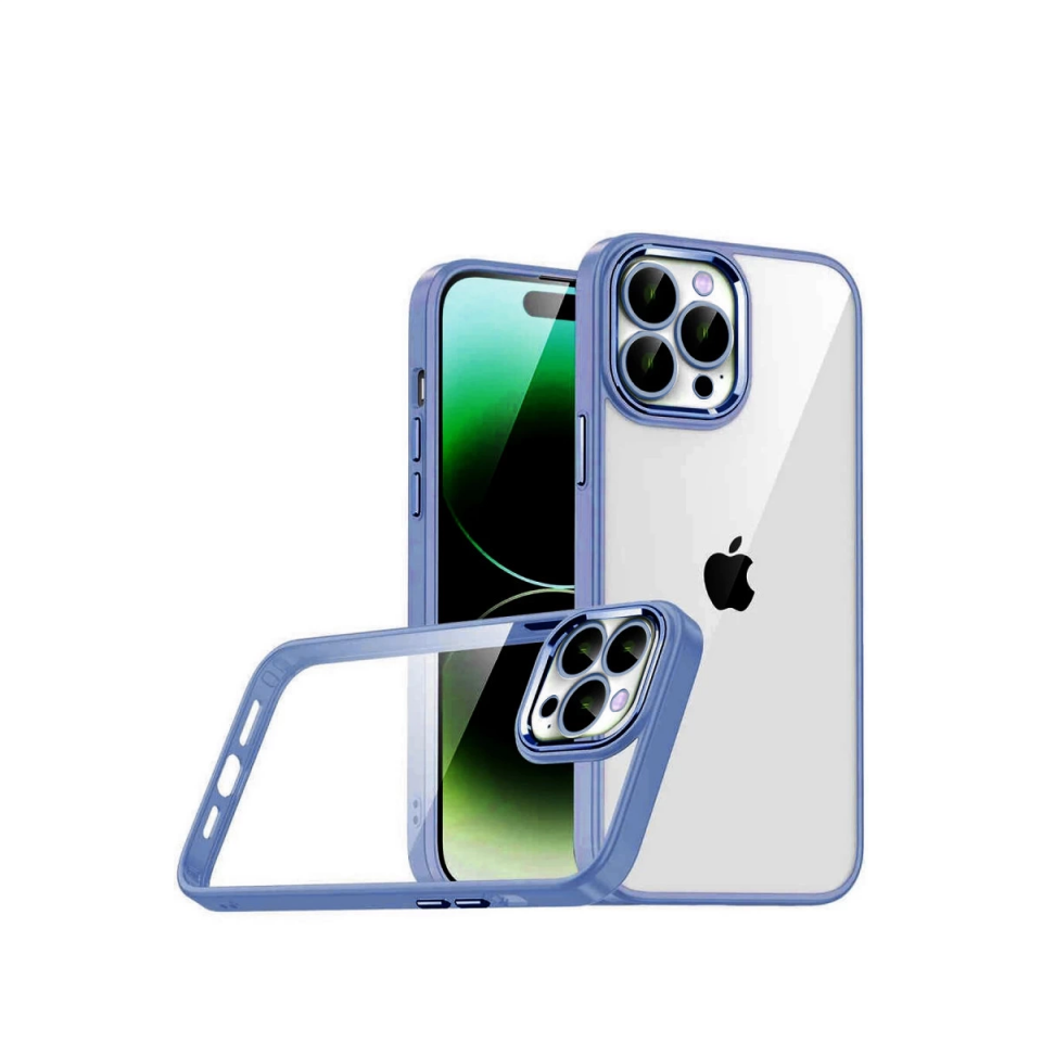 İphone 15 Pro Max Razer Lensli Silikon - Açık Mavi
