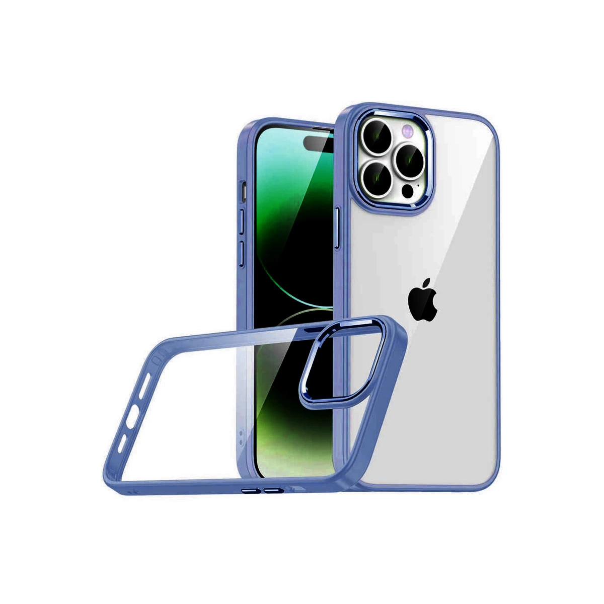 İphone 15 Pro Max Razer Lensli Silikon - Lacivert