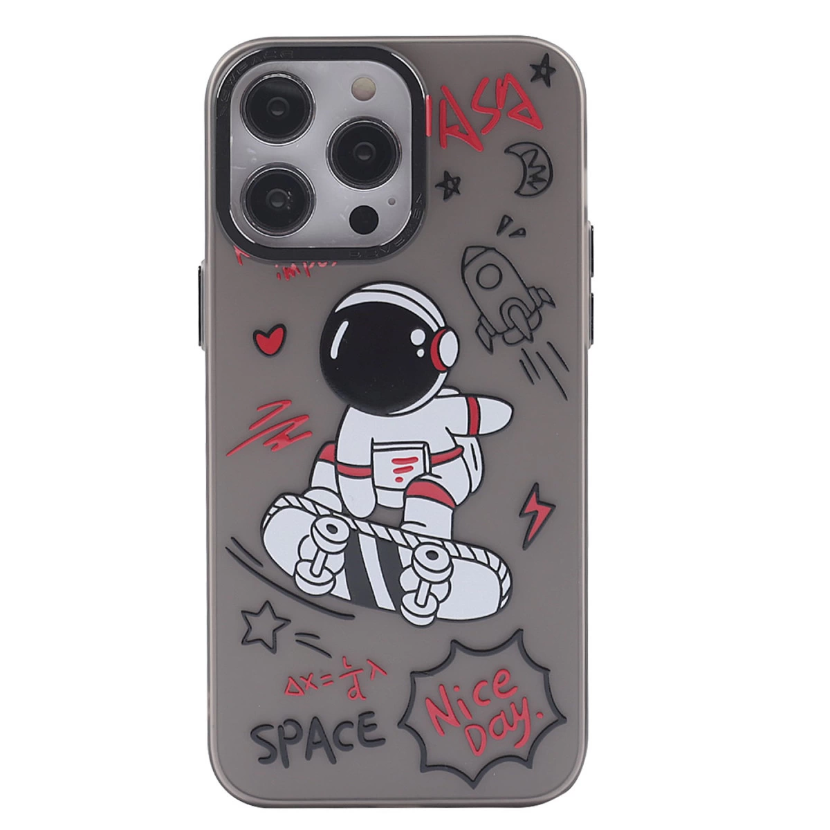 İphone 14 Pro Max Kılıf Prada Desenli Kapak - Prada Siyah - 1