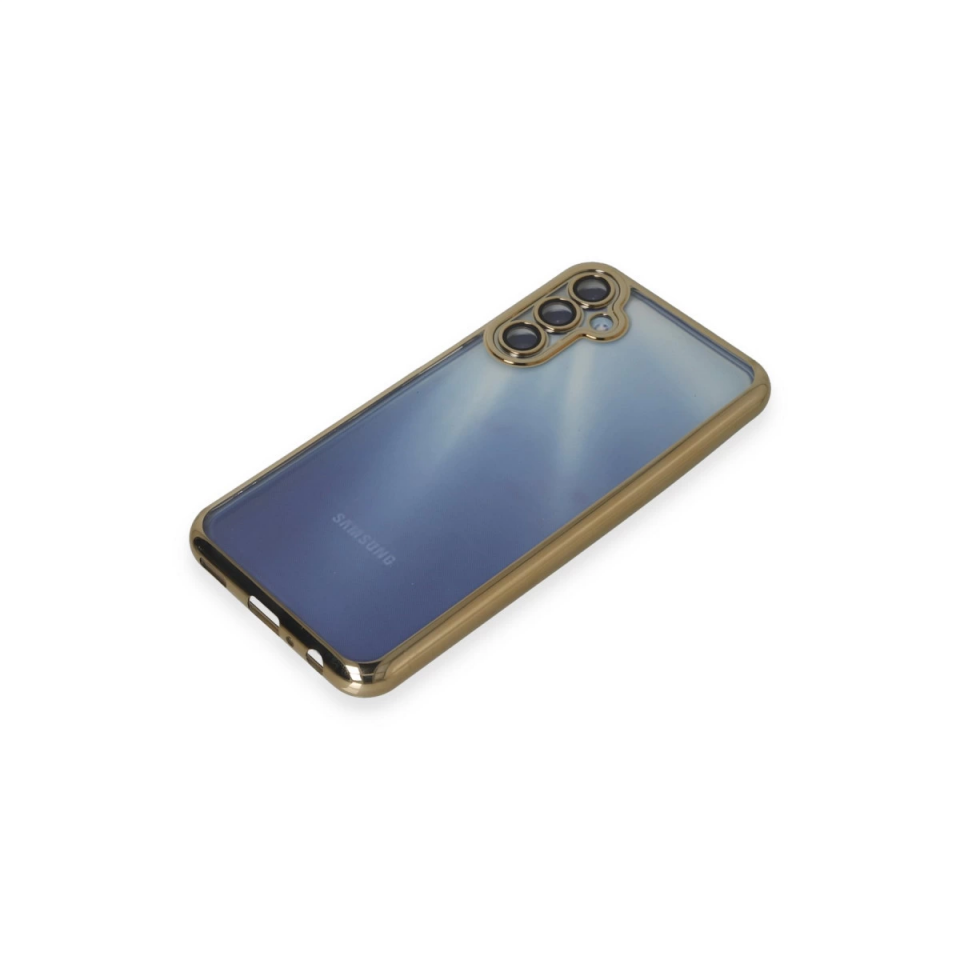 Samsung Galaxy A55 5g Kılıf Razer Lensli Silikon - Gold