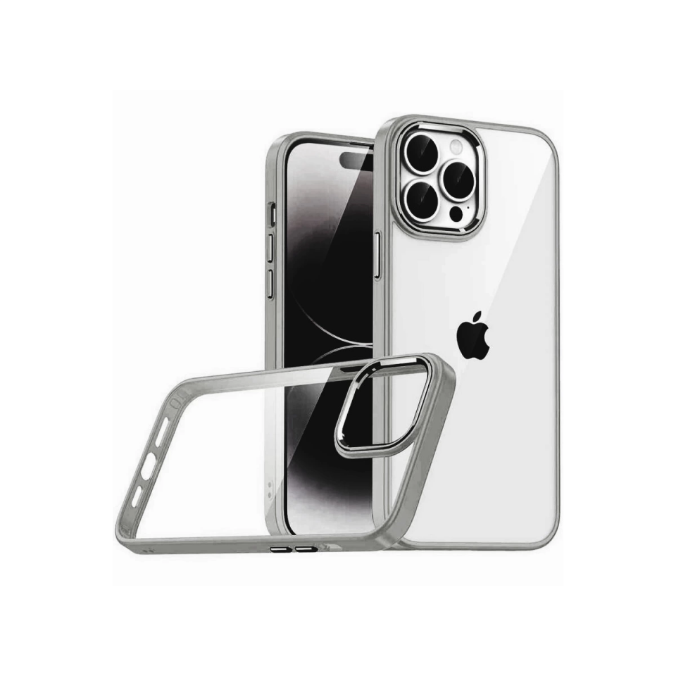 İphone 15 Pro Max Razer Lensli Silikon - Titan Gri