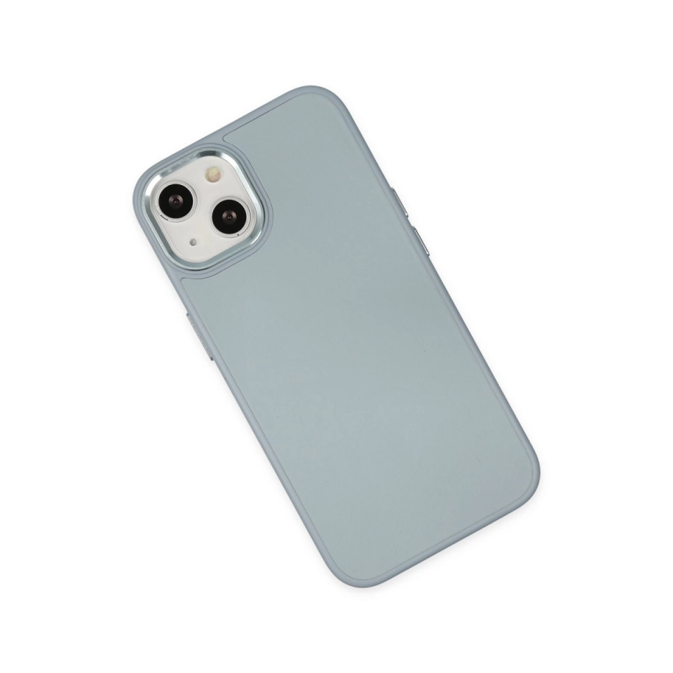 İphone 14 Plus Kılıf Asya Deri Silikon - Sierra Blue