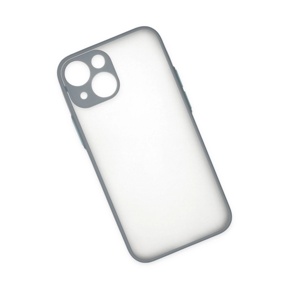 İphone 15 Plus Kılıf Montreal Silikon Kapak - Gri
