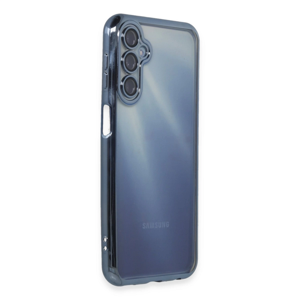 Samsung Galaxy A55 5g Kılıf Razer Lensli Silikon - Açık Mavi