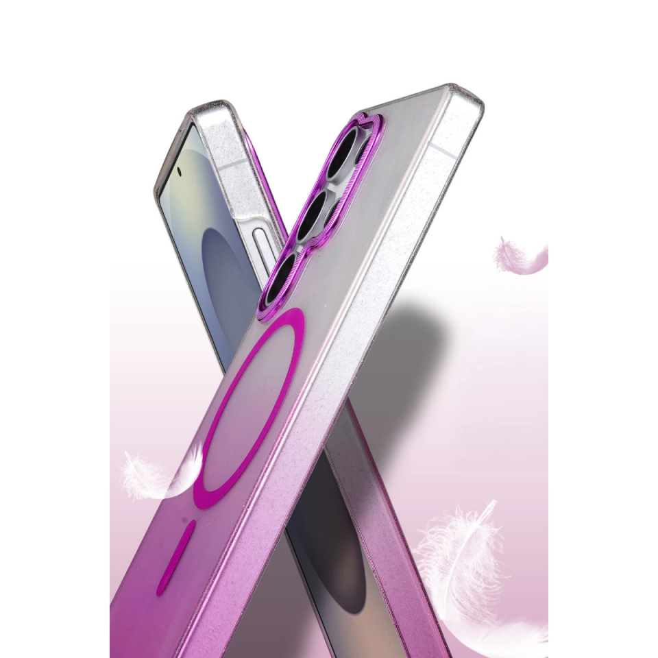 Samsung Galaxy S23 Ultra Glossy Magsafe Kapak - Çöl Titanyum