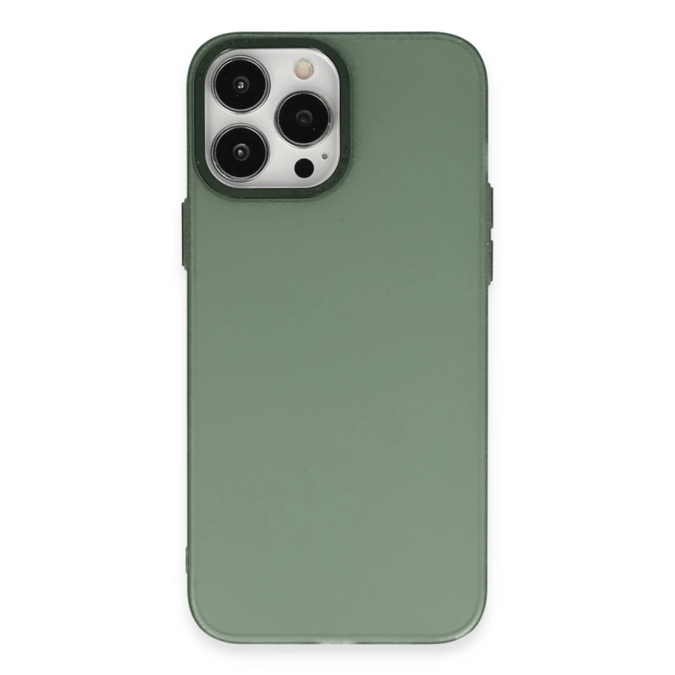 İphone 13 Pro Max Kılıf Modos Metal Kapak - Koyu Yeşil