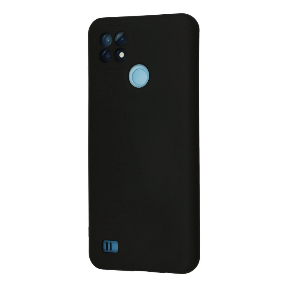 Realme C21 Kılıf Nano İçi Kadife Silikon - Siyah