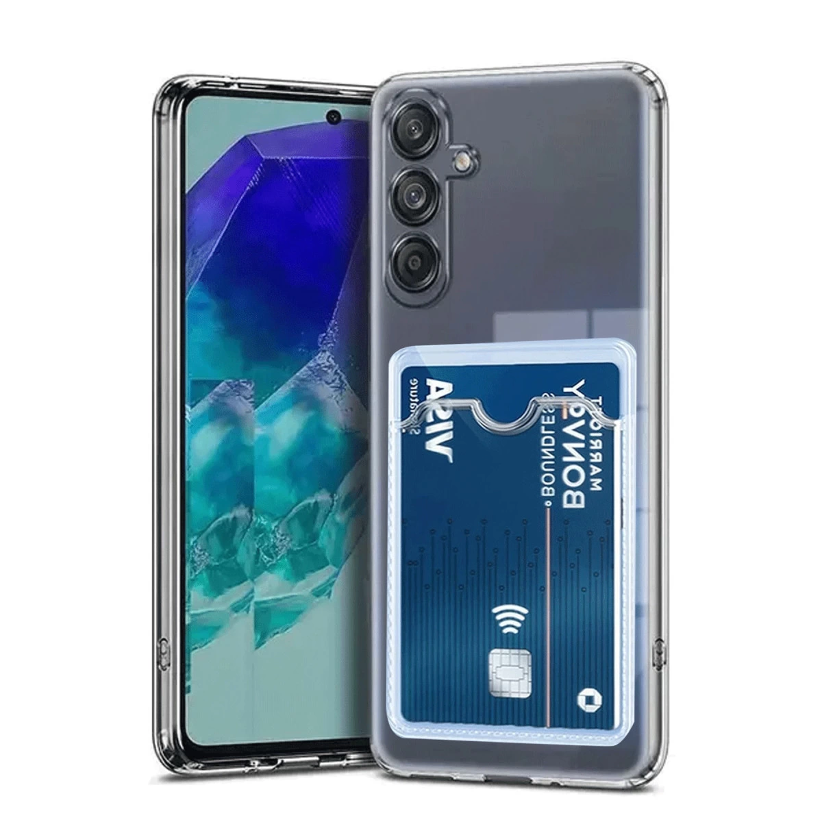 Samsung Galaxy A56 Kılıf Kart Şeffaf Silikon - Şeffaf