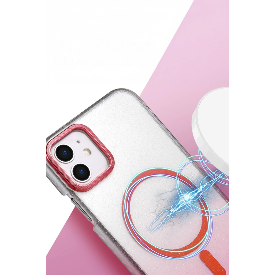 İphone 12 Glossy Magsafe Kapak - Mor