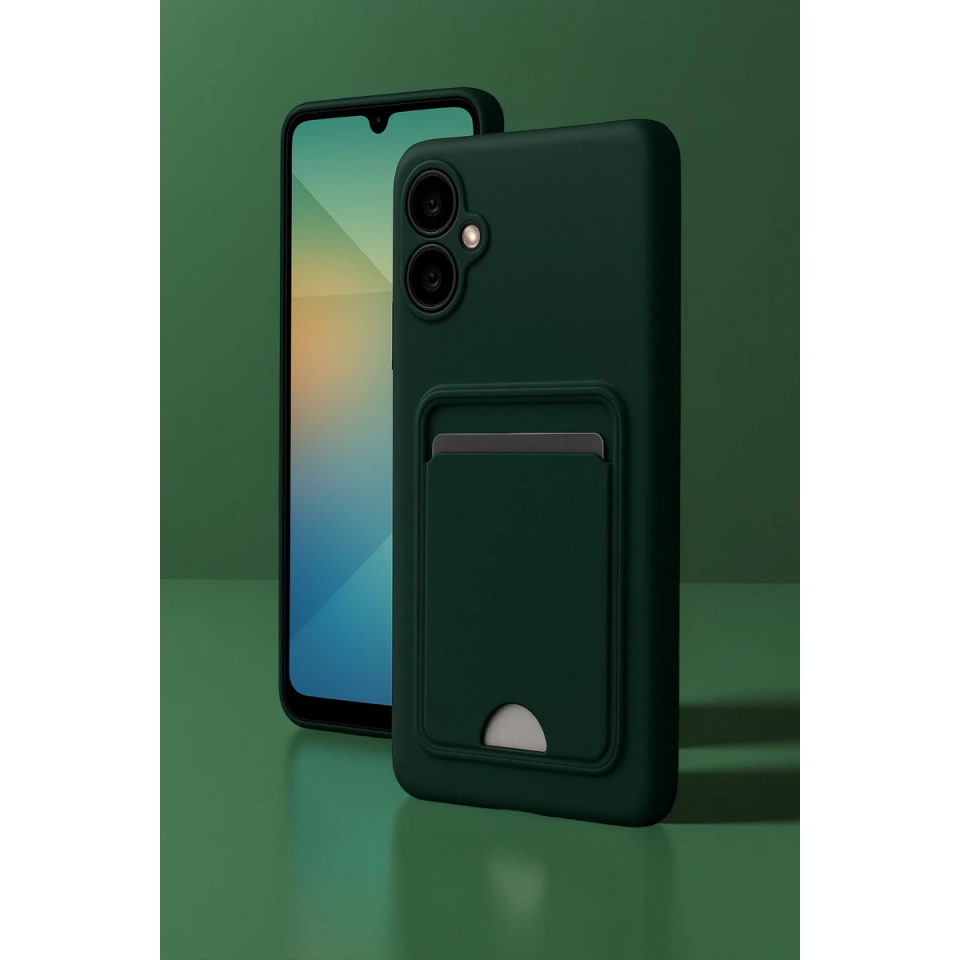 Samsung Galaxy A06 Kılıf Kelvin Kartvizitli Silikon - Lacivert