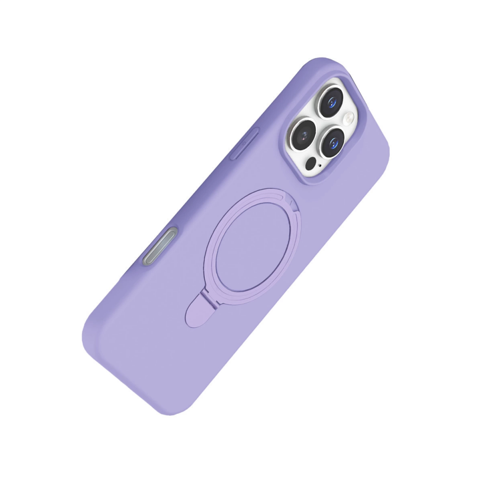 İphone 16 Pro Max Regal Magsafe Standlı Kapak - Lila