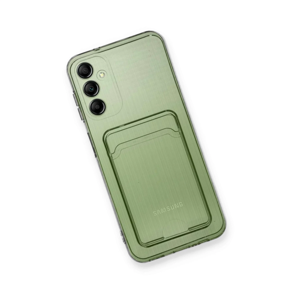 Samsung Galaxy A15 4g Kılıf Kart Şeffaf Silikon - Şeffaf