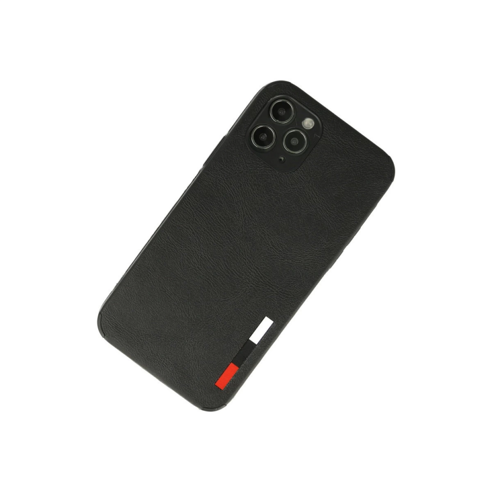İphone 11 Pro Max Kılıf Loop Deri Silikon - Siyah