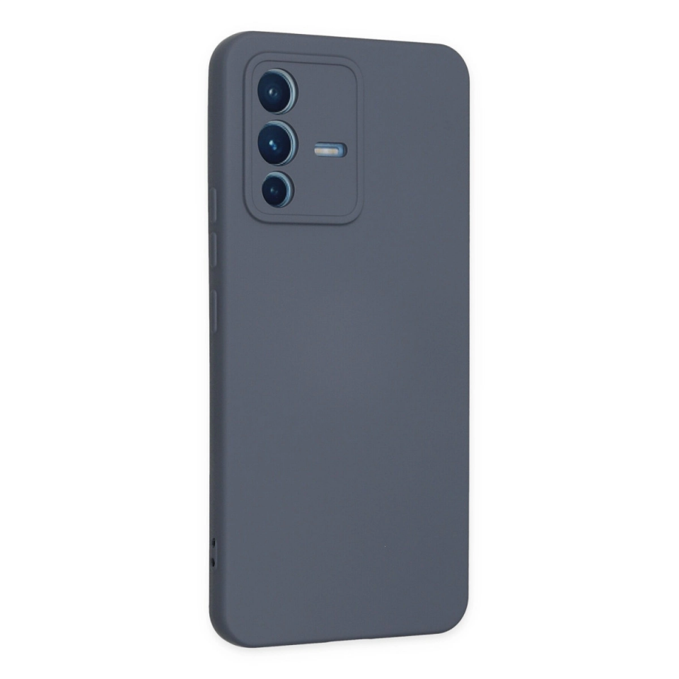 Vivo V23 5g Kılıf Nano İçi Kadife Silikon - Gri