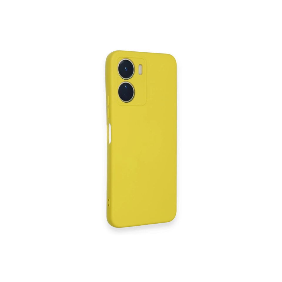 Vivo Y16 Kılıf Nano İçi Kadife Silikon - Sarı