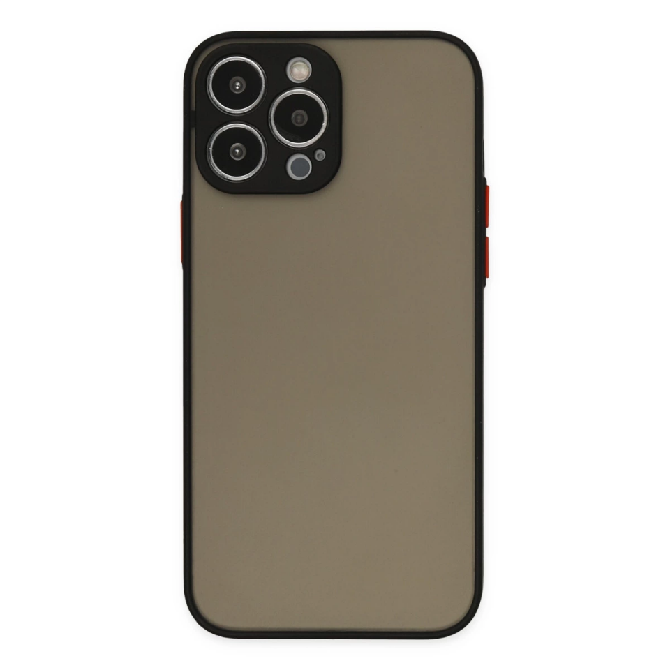 İphone 15 Pro Kılıf Montreal Silikon Kapak - Siyah