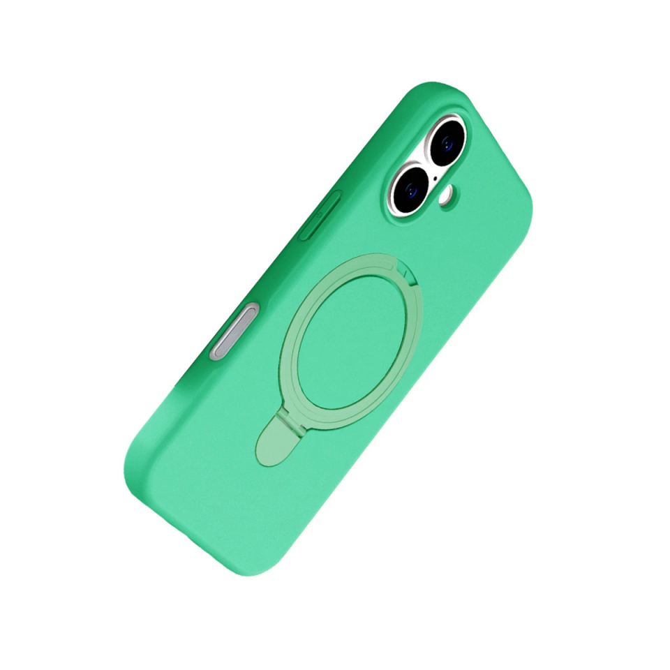 İphone 16 Plus Regal Magsafe Standlı Kapak - Yeşil