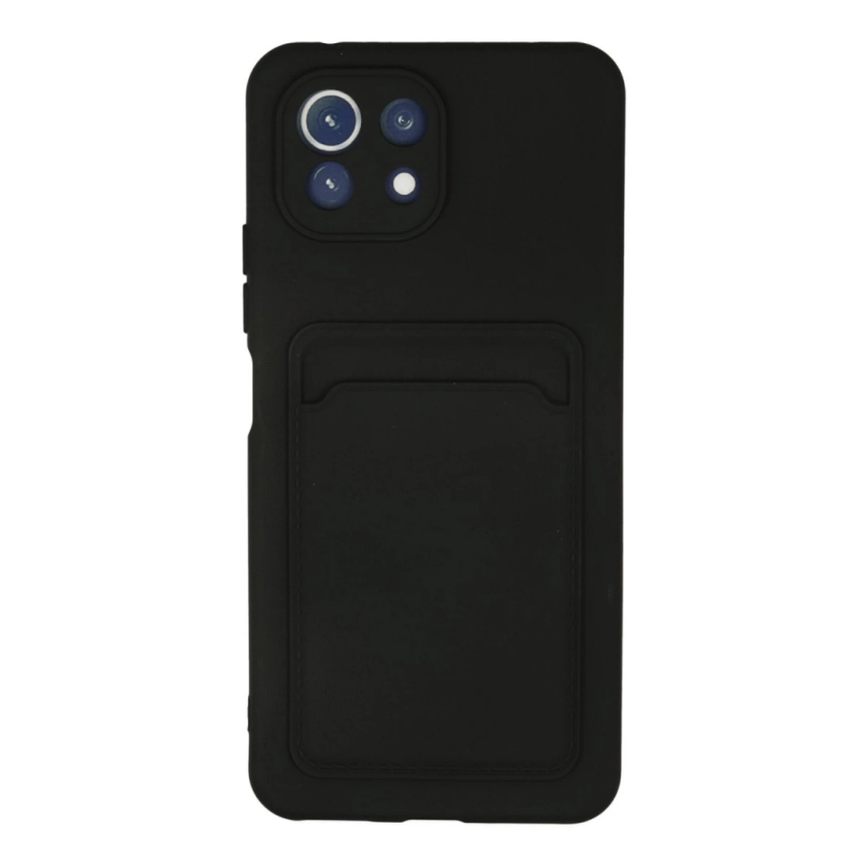 Xiaomi Mi 11 Kılıf Kelvin Kartvizitli Silikon - Siyah