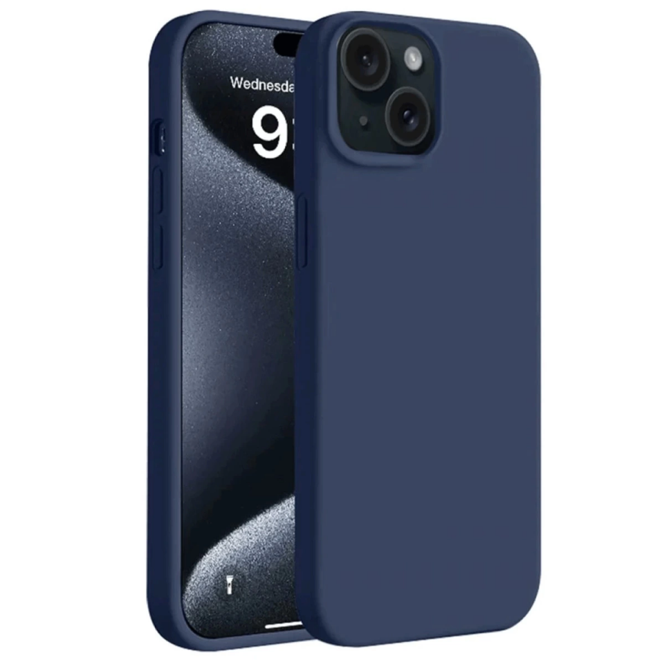 İphone 15 Kılıf First Silikon - Lacivert