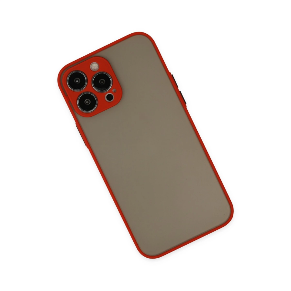 İphone 15 Pro Kılıf Montreal Silikon Kapak - Kırmızı