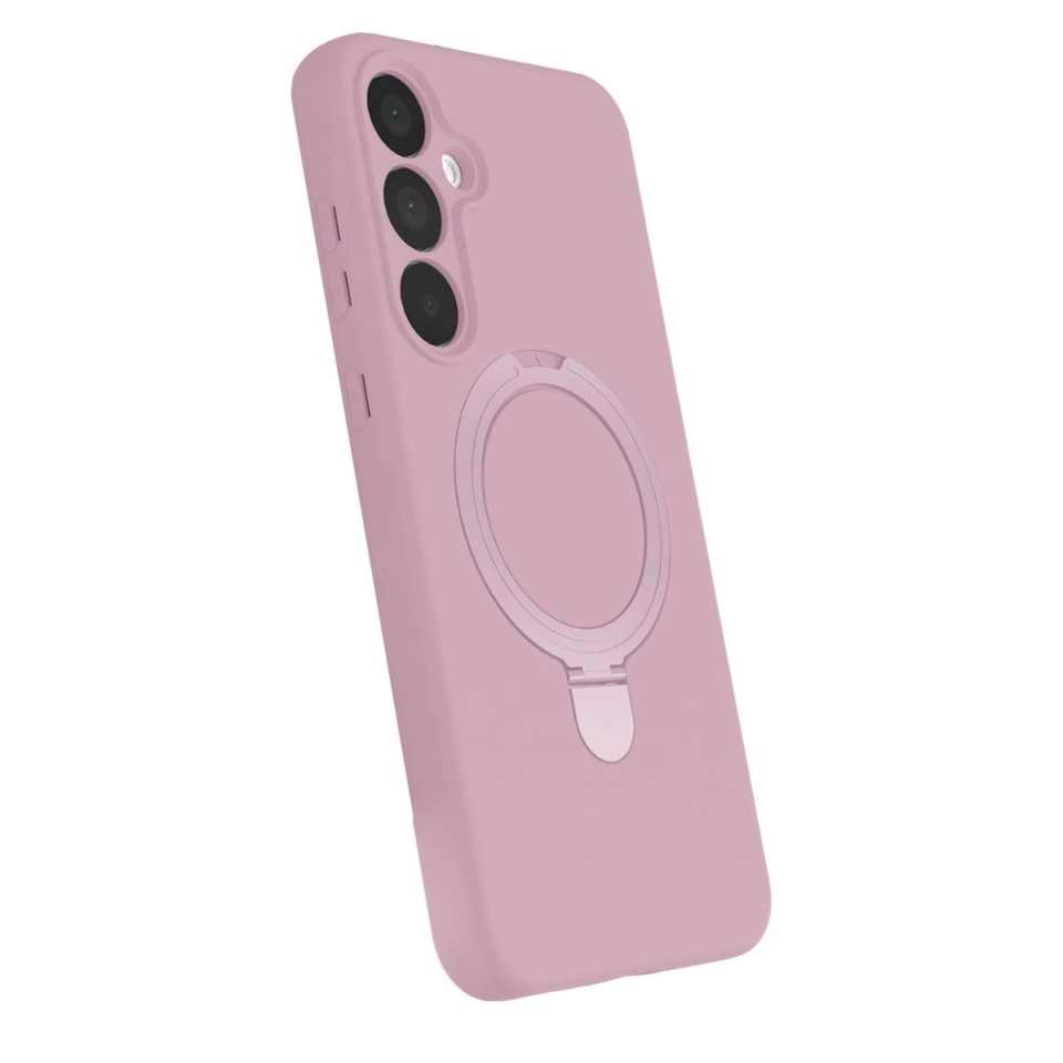 Samsung Galaxy A35 5g Regal Magsafe Standlı Kapak - Açık Pembe
