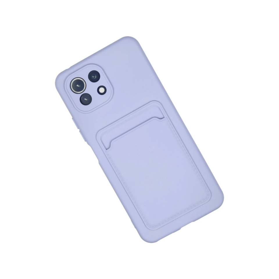 Xiaomi Mi 11 Kılıf Kelvin Kartvizitli Silikon - Lila