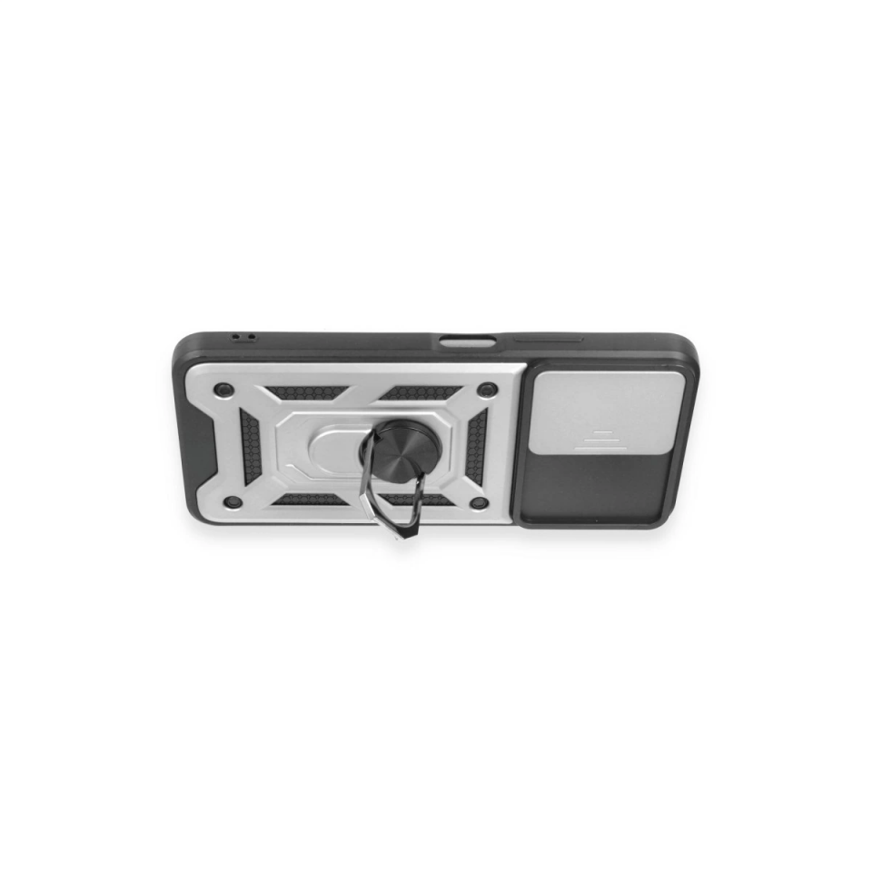 Xiaomi Redmi Note 12 5g Kılıf Pars Lens Yüzüklü Silikon - Gümüş